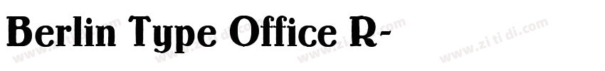 Berlin Type Office R字体转换